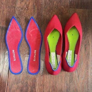Rothy’s The Point Flats Red Women’s Size 8